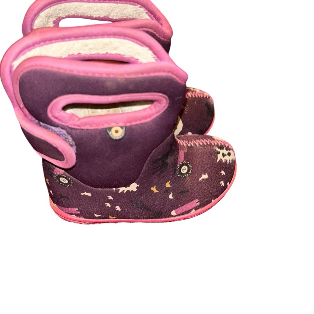 toddler bogs farm animals print rain snow boots size 5 kids girls